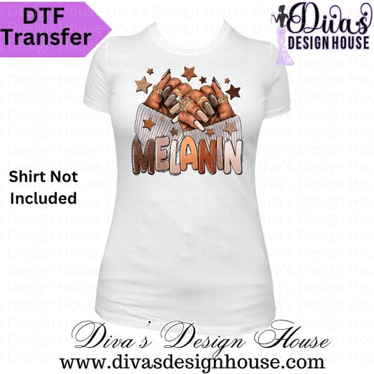 Melanin Nails DTF Transfer – Ready to Press Heat Transfer Design