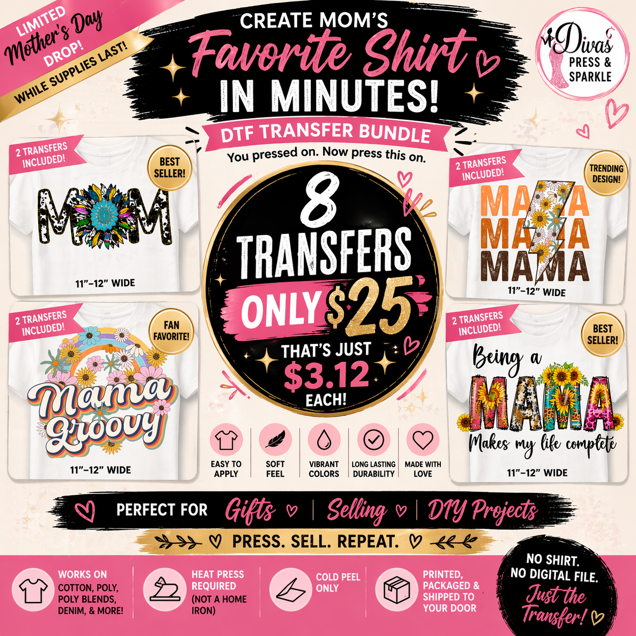 Mother's Day Bundle| DTF Transfers