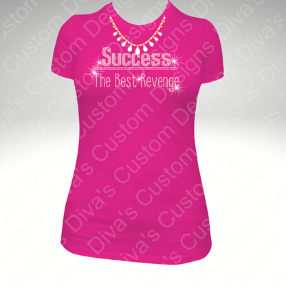 Success The Best Revenge Pre-Cut Ready-to-Use Rhinestone Templates — No Software Needed