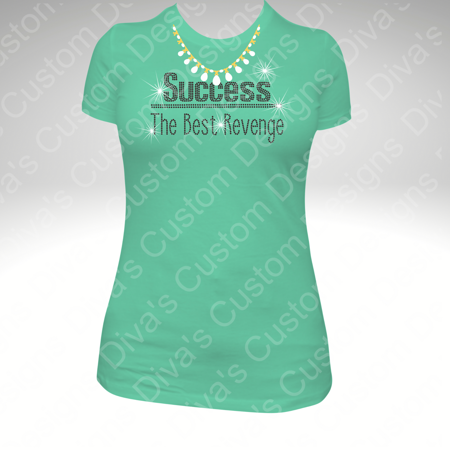 Success The Best Revenge Pre-Cut Ready-to-Use Rhinestone Templates — No Software Needed